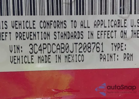2018 Dodge Journey Se from USA, damaged, VIN 3C4PDCAB0JT208761